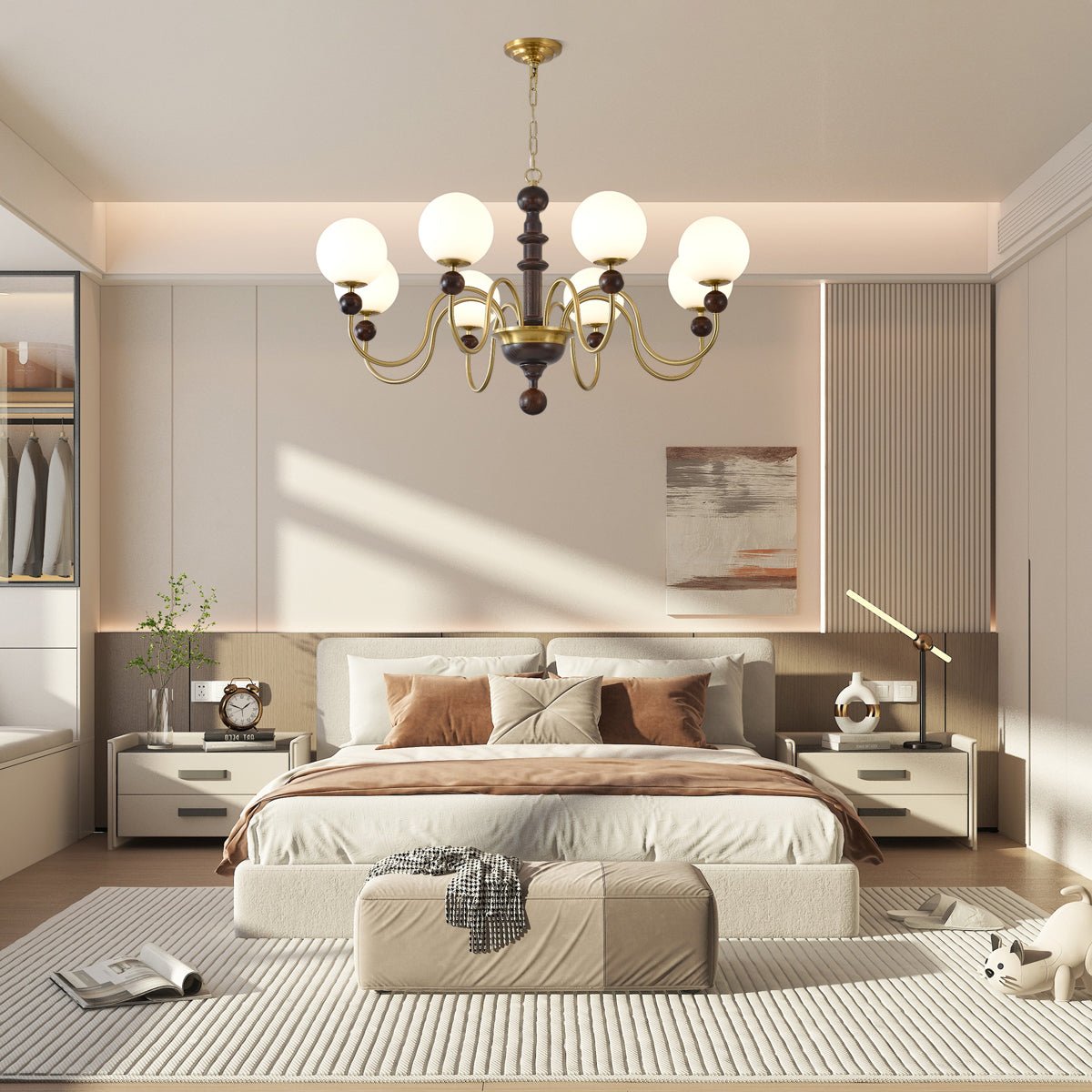 Aurora Chandelier Vintage Curved Sphere - Blowlighting