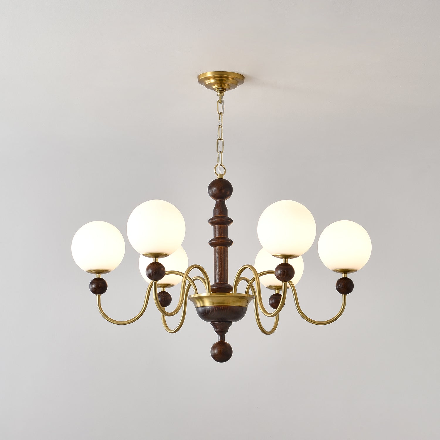 Aurora Chandelier Vintage Curved Sphere - Blowlighting