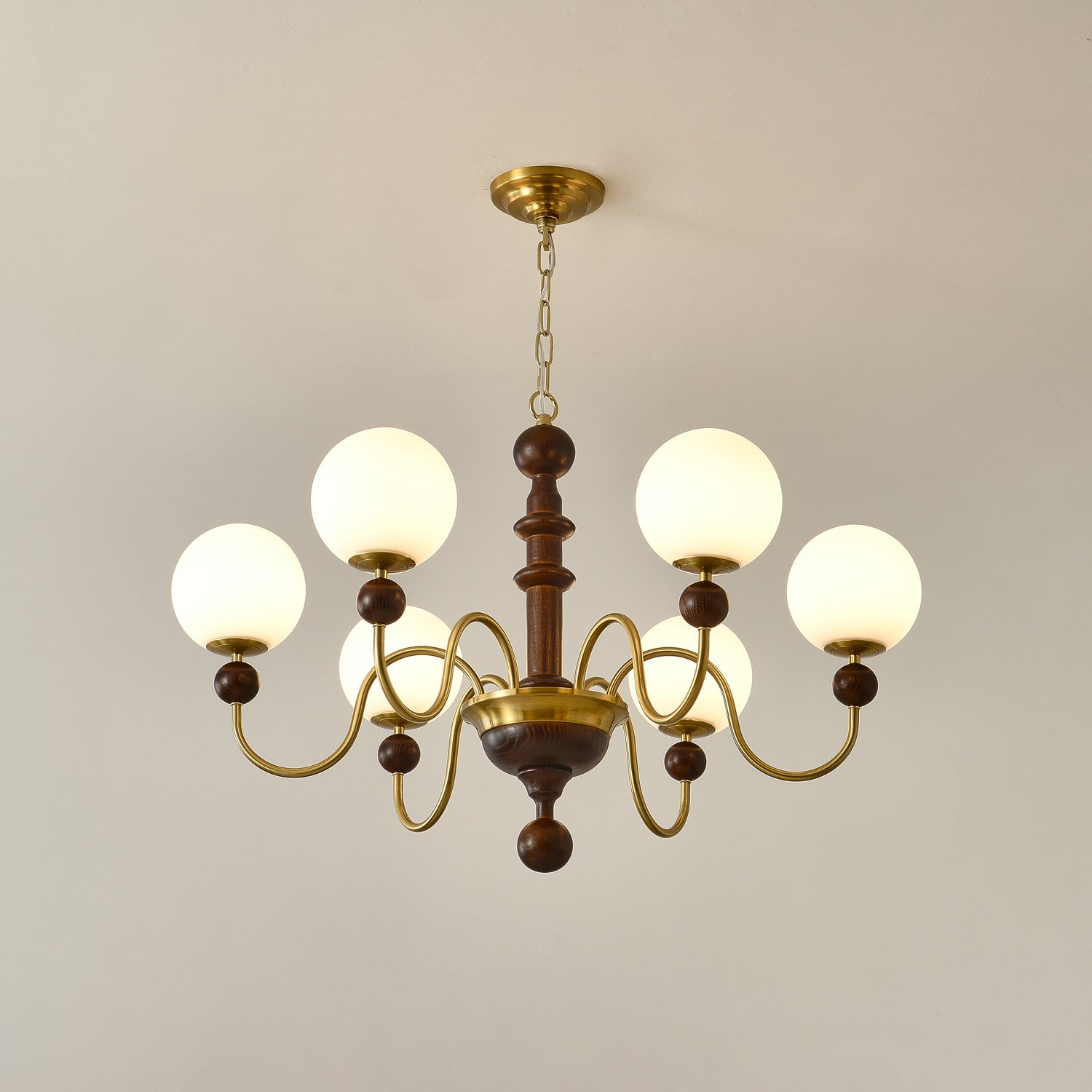 Aurora Chandelier Vintage Curved Sphere - Blowlighting