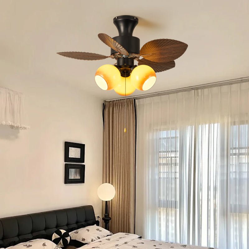 Plafonnier ventilateur Gulliver Feuille Vintage, montage suspendu Modèle B