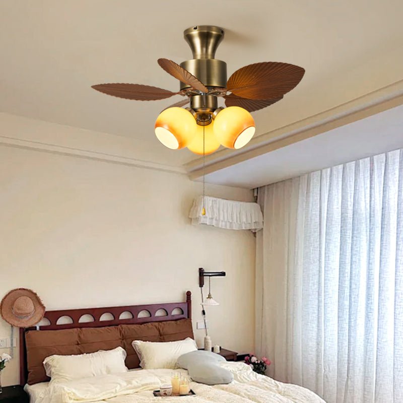 Plafonnier ventilateur Gulliver Feuille Vintage, montage au plafond Modèle D