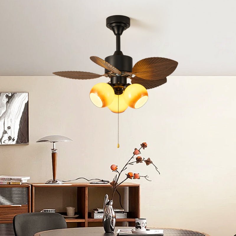 Plafonnier ventilateur Gulliver Feuille Vintage, montage au plafond Modèle C