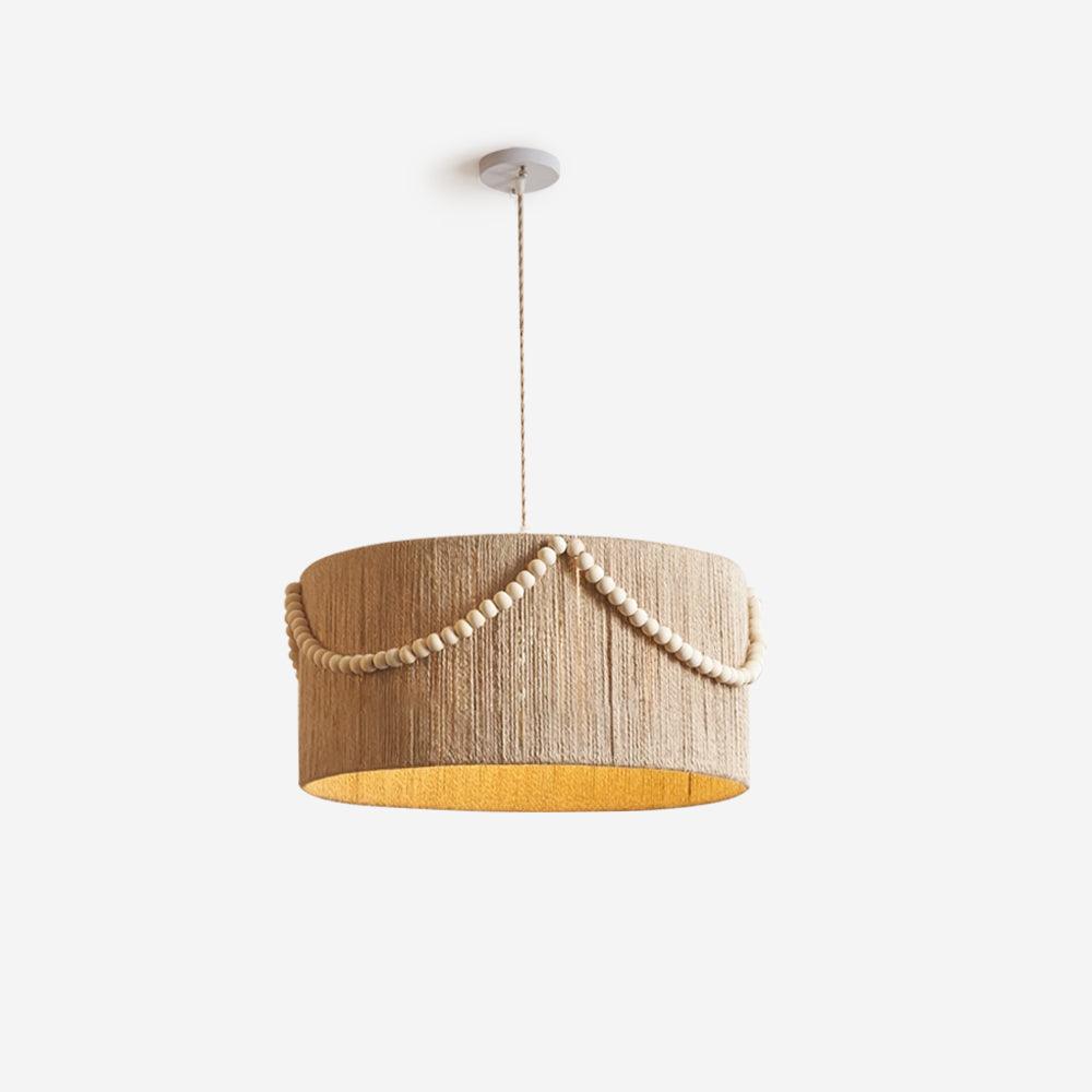 Liviza Suspension en Jute Tissée à la Main en Tissu Biologique Vintage - Neutralighting