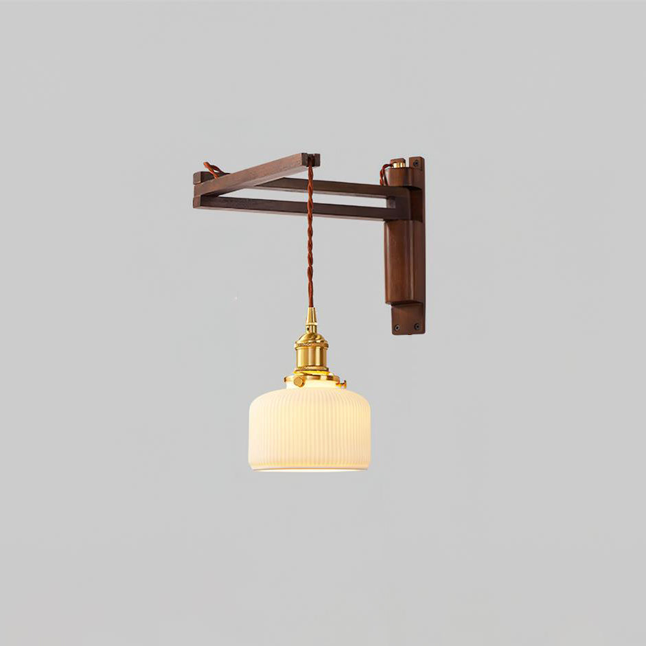 Geyla Rustic Wooden Wall Lamp Plug /Hardwire - Letslighting