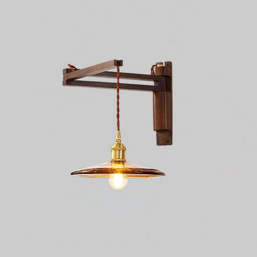 Geyla Rustic Wooden Wall Lamp Plug /Hardwire - Letslighting