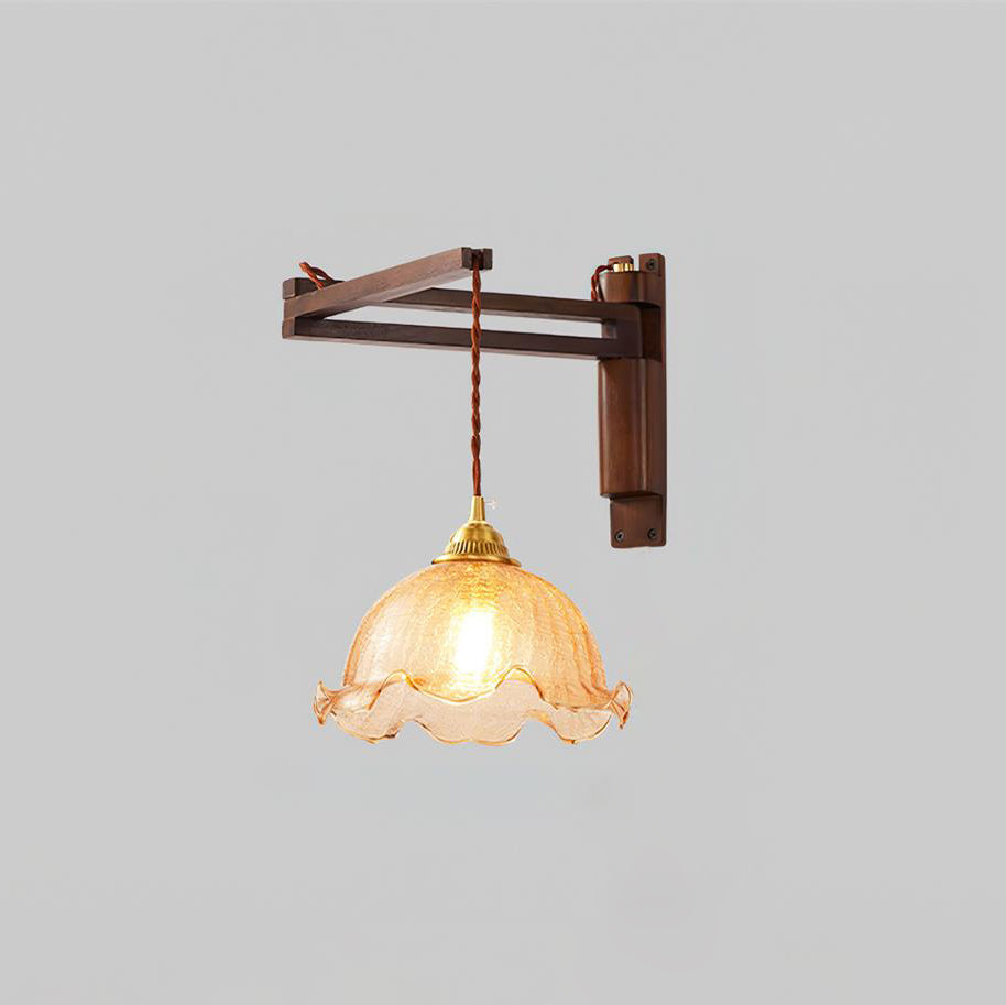 Geyla Rustic Wooden Wall Lamp Plug /Hardwire - Letslighting