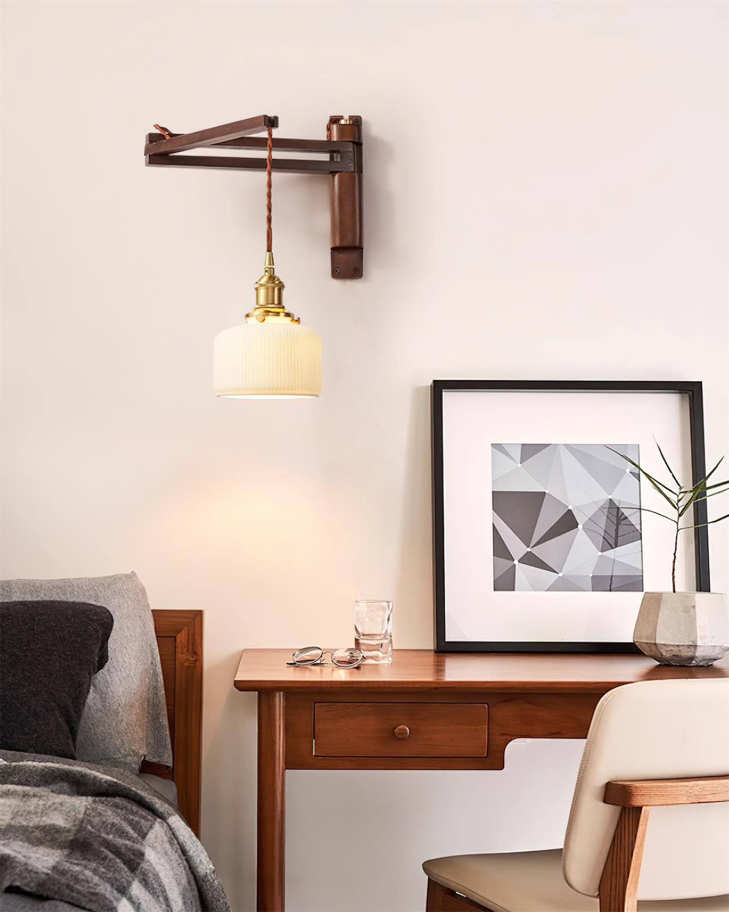 Geyla Rustic Wooden Wall Lamp Plug /Hardwire - Letslighting