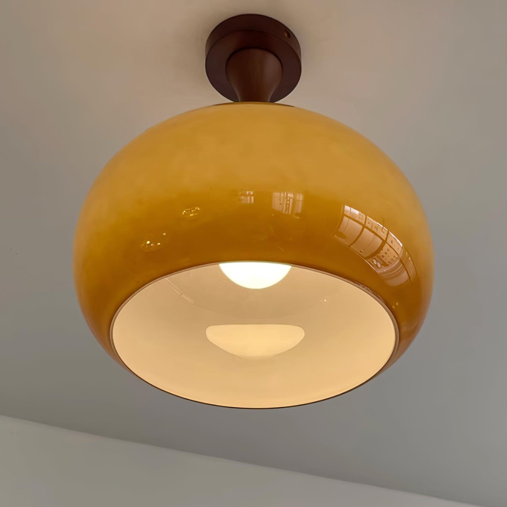 Liora Amber Glass Ceiling Light - Letslighting