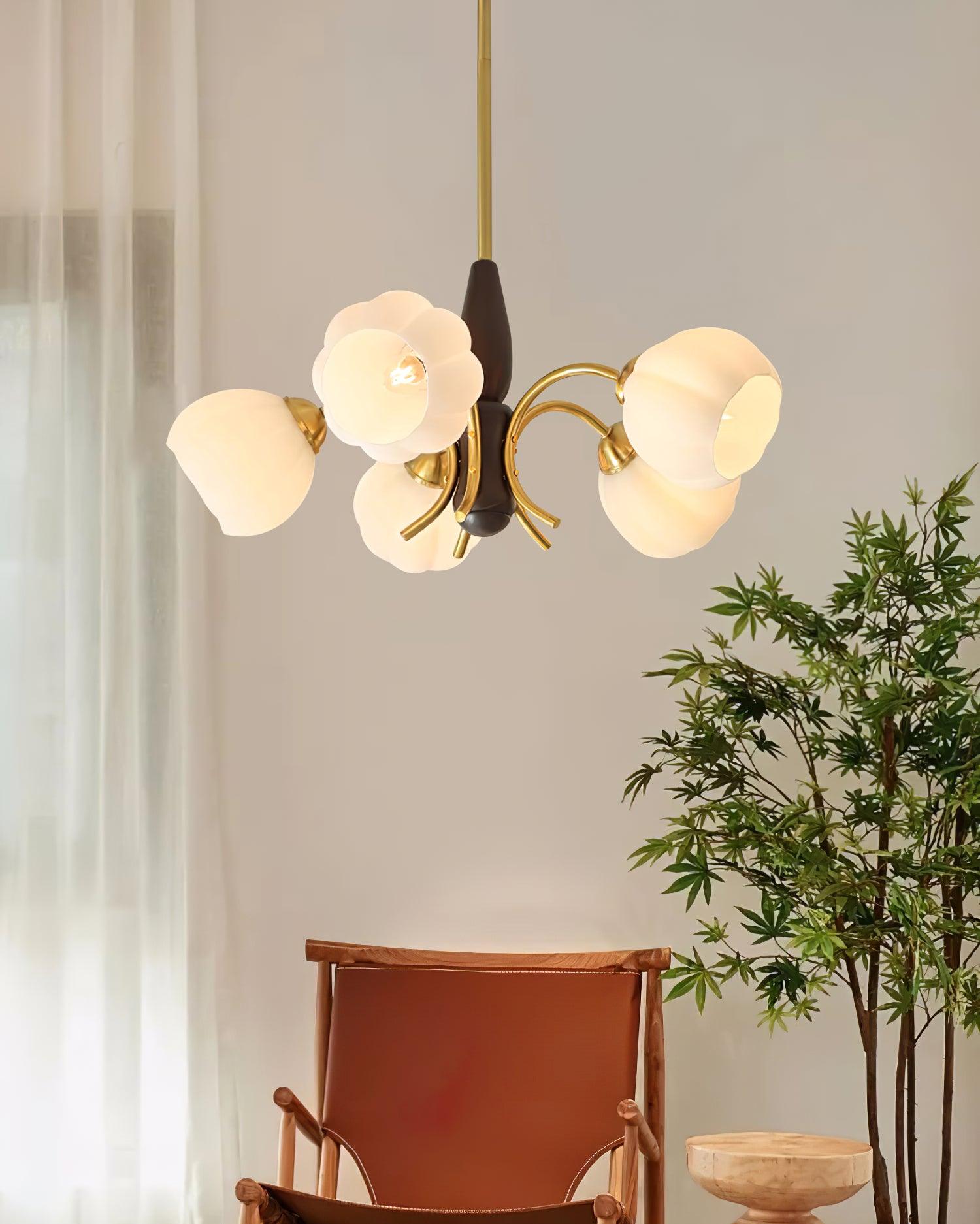 Flora Vintage Wood Chandelier - Letslighting
