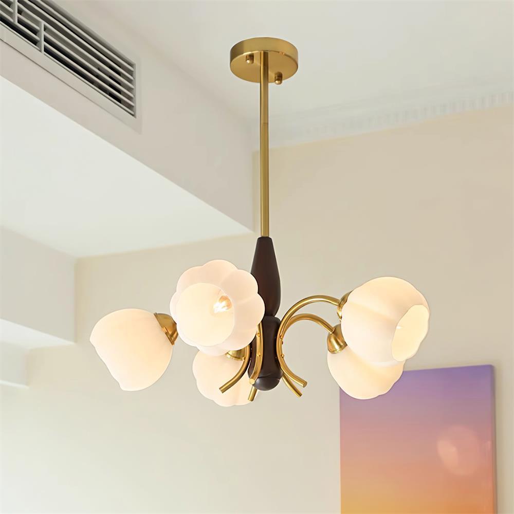 Flora Vintage Wood Chandelier - Letslighting