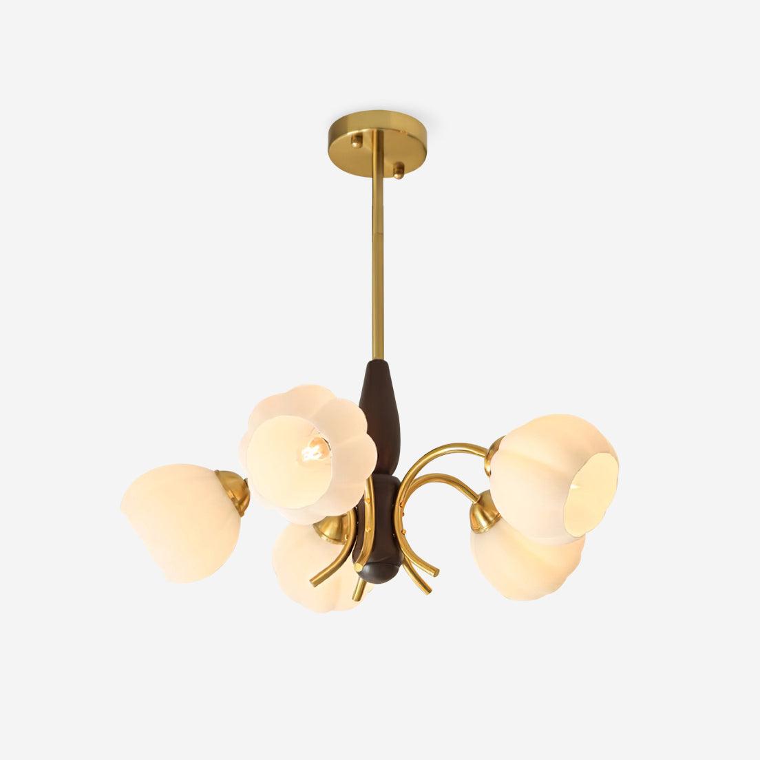 Flora Vintage Wood Chandelier - Letslighting