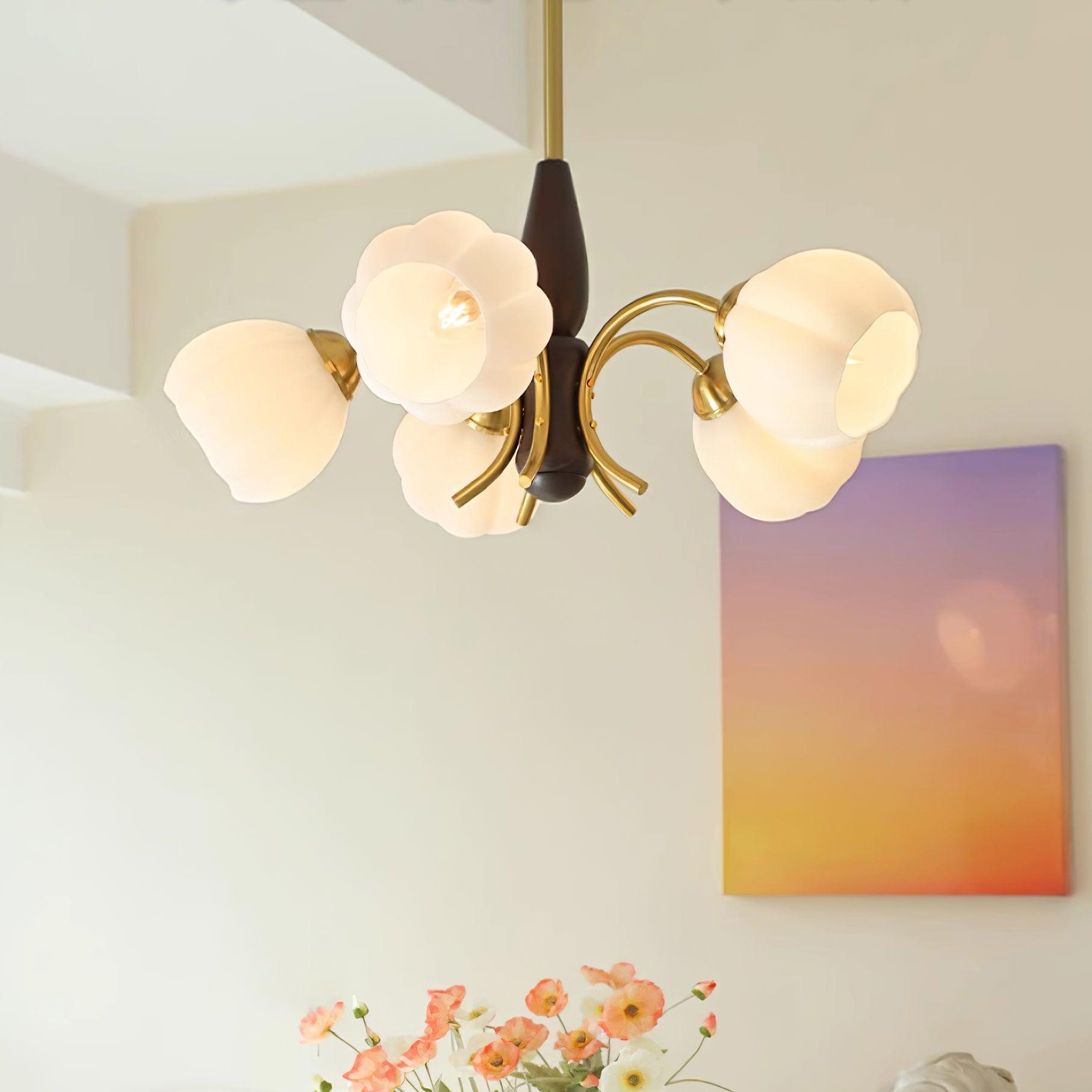 Flora Vintage Wood Chandelier - Letslighting
