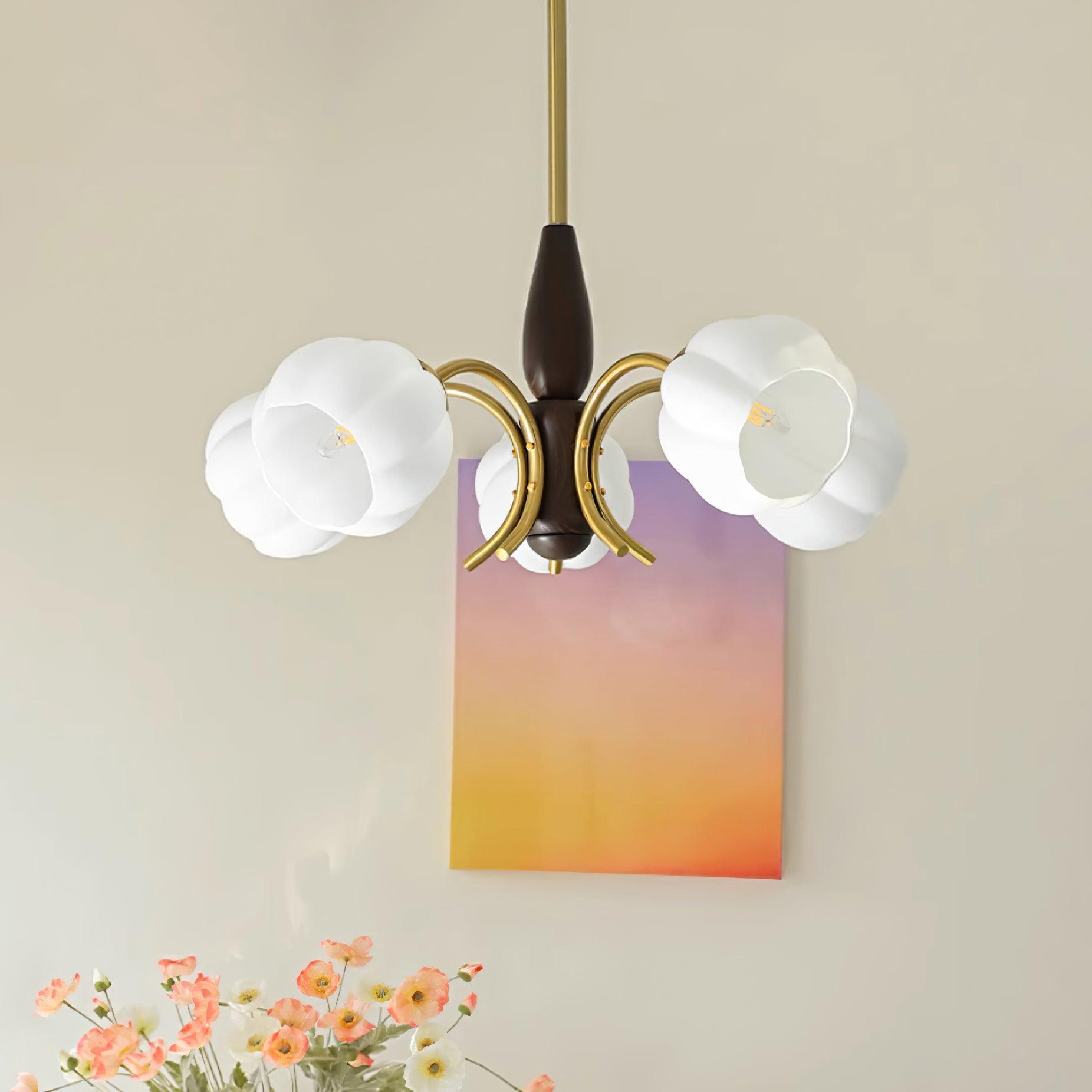 Flora Vintage Wood Chandelier - Letslighting