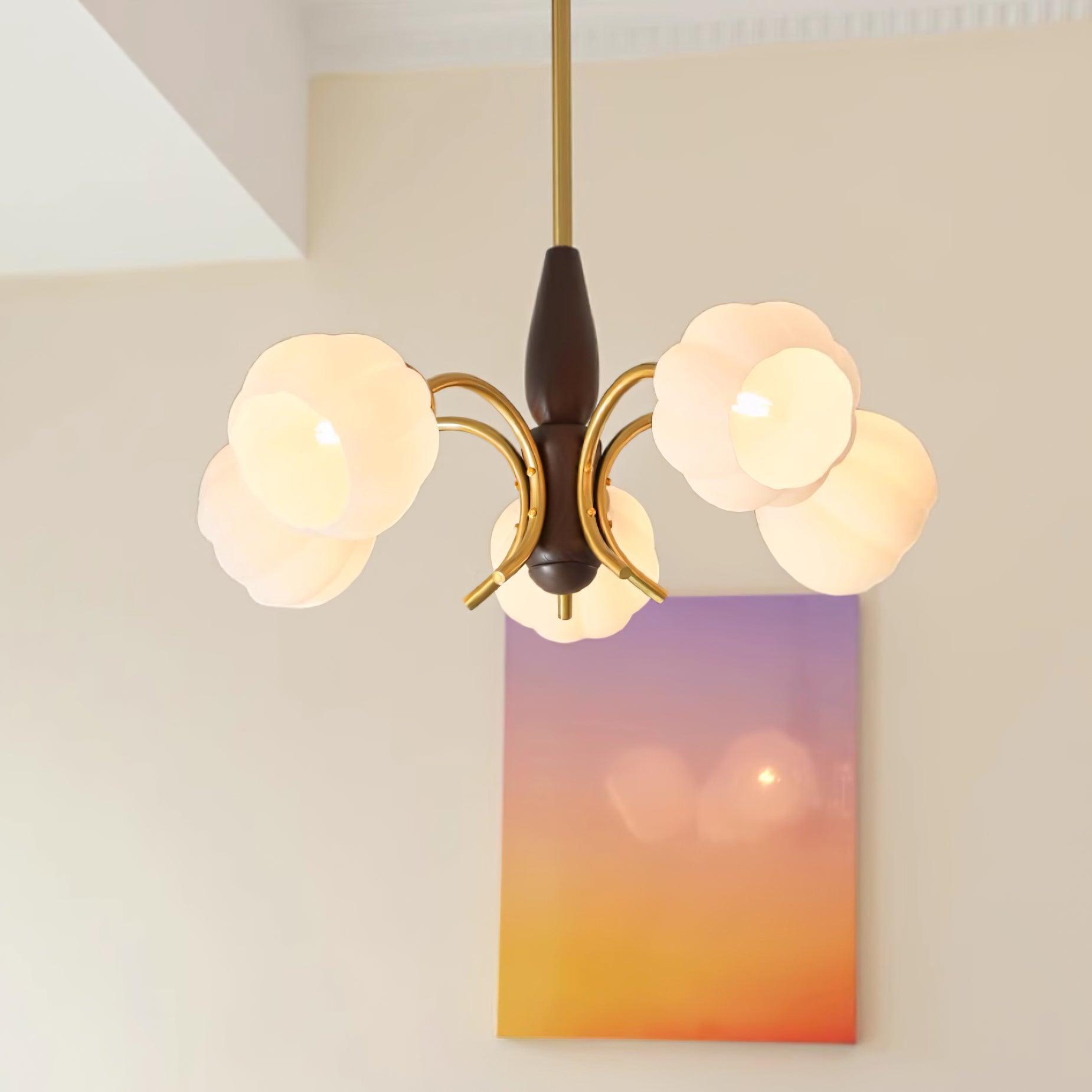 Flora Vintage Wood Chandelier - Letslighting