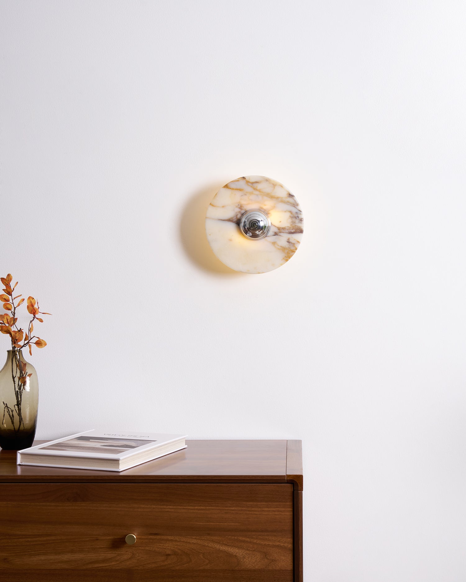 Sfera Applique Murale Moderne LED Disque en Marbre - Neutralighting