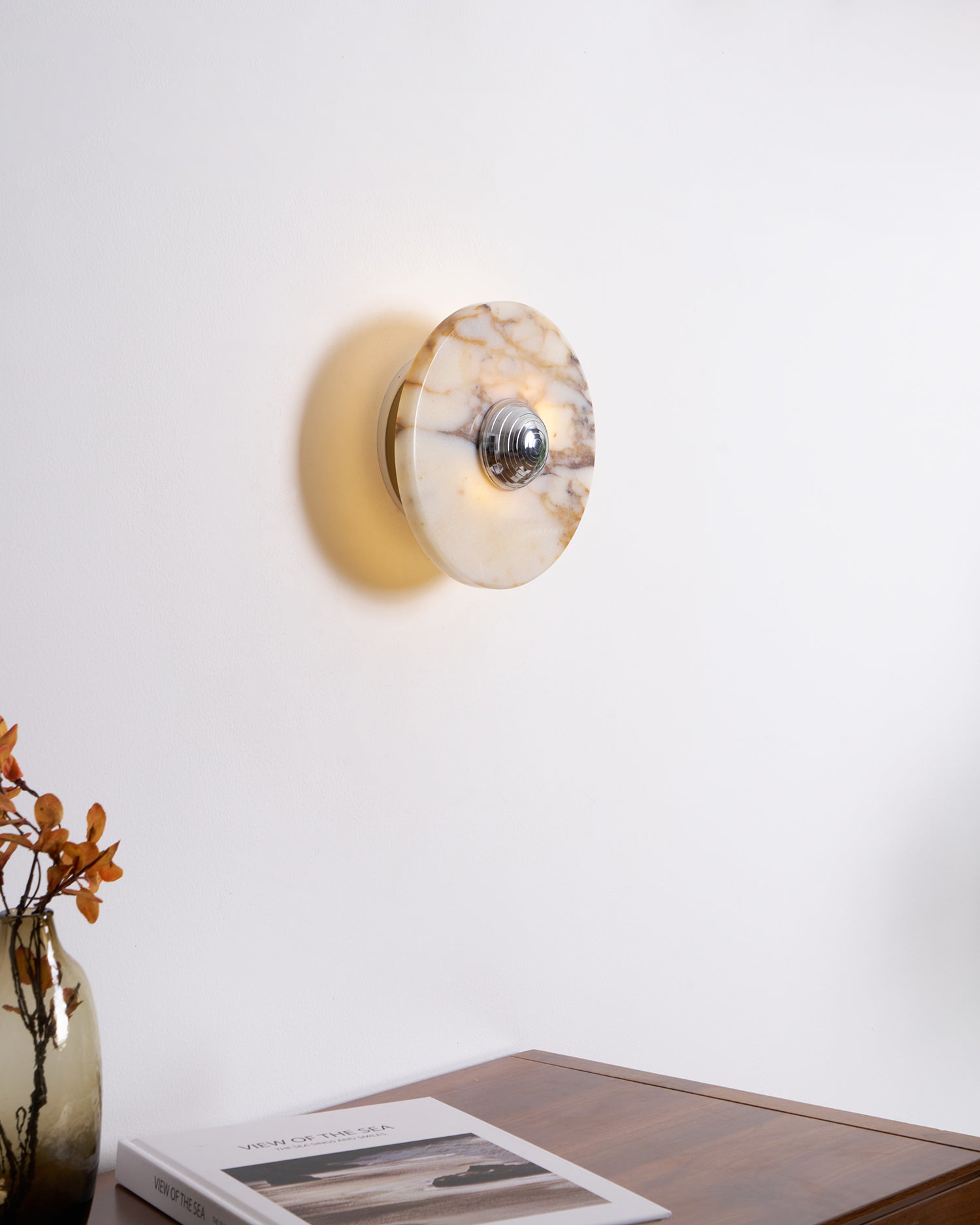 Sfera Applique Murale Moderne LED Disque en Marbre - Neutralighting