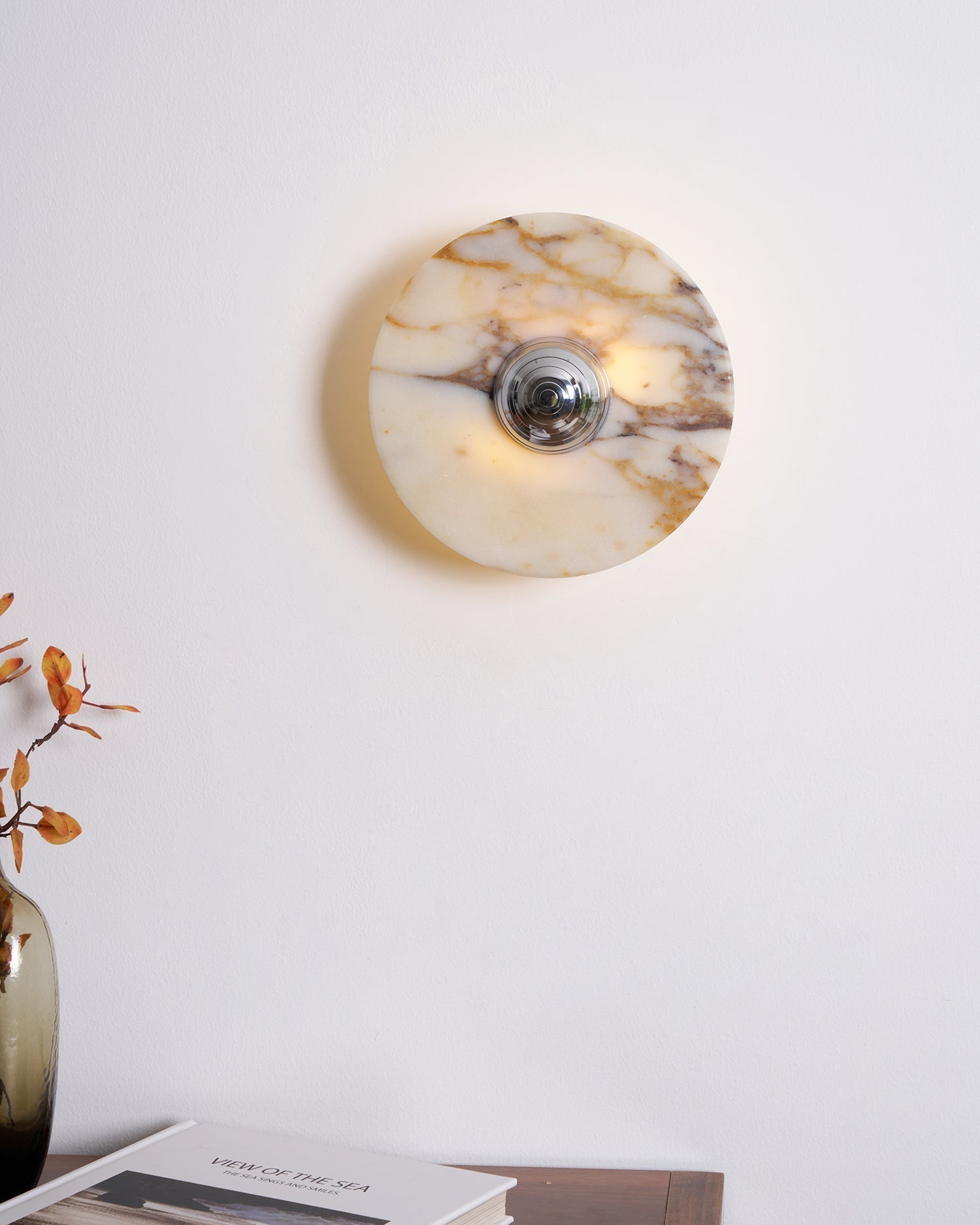 Sfera Applique Murale Moderne LED Disque en Marbre - Neutralighting