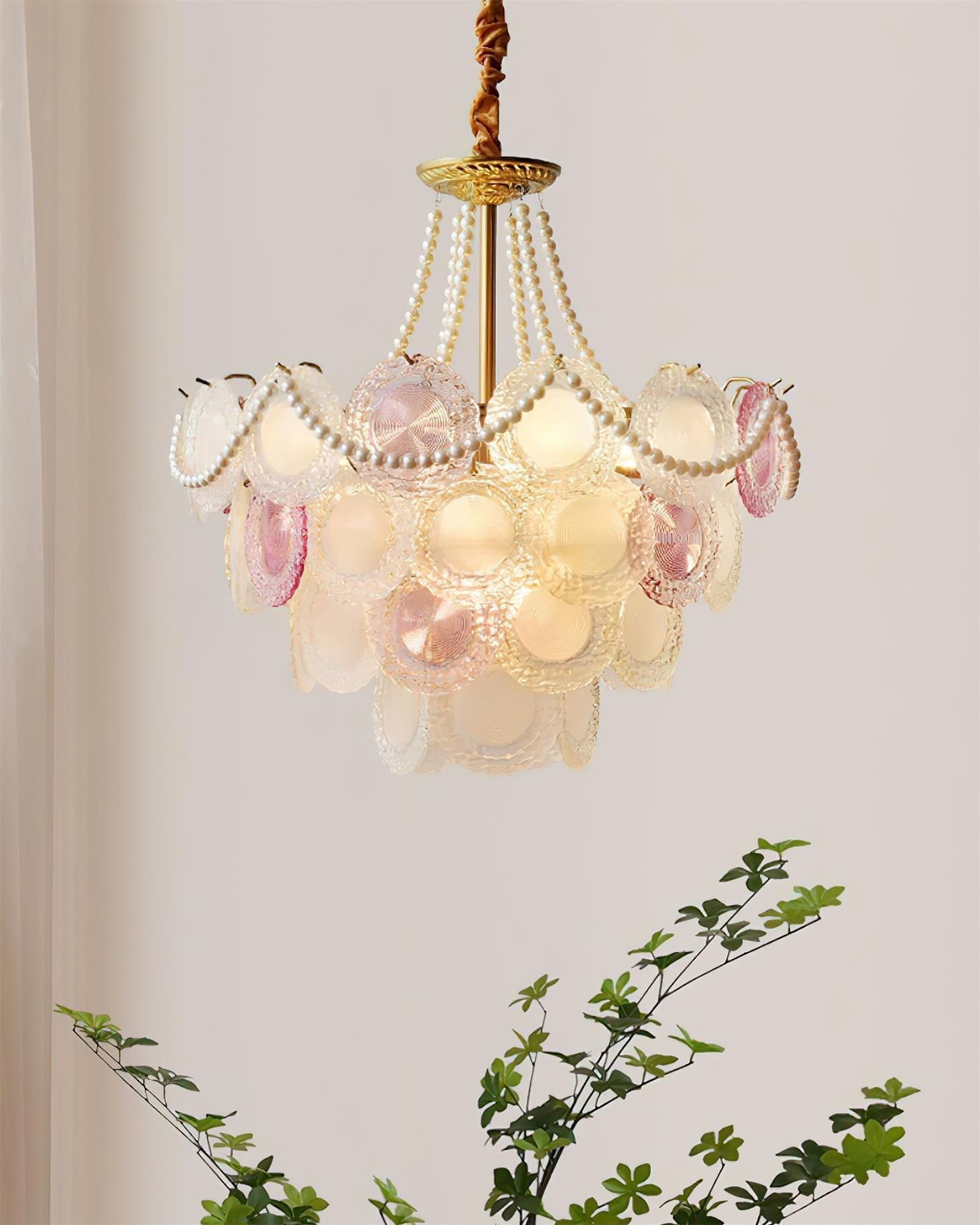 Violaire Lustre Disques Clairs Rose Poudré - Neutralighting