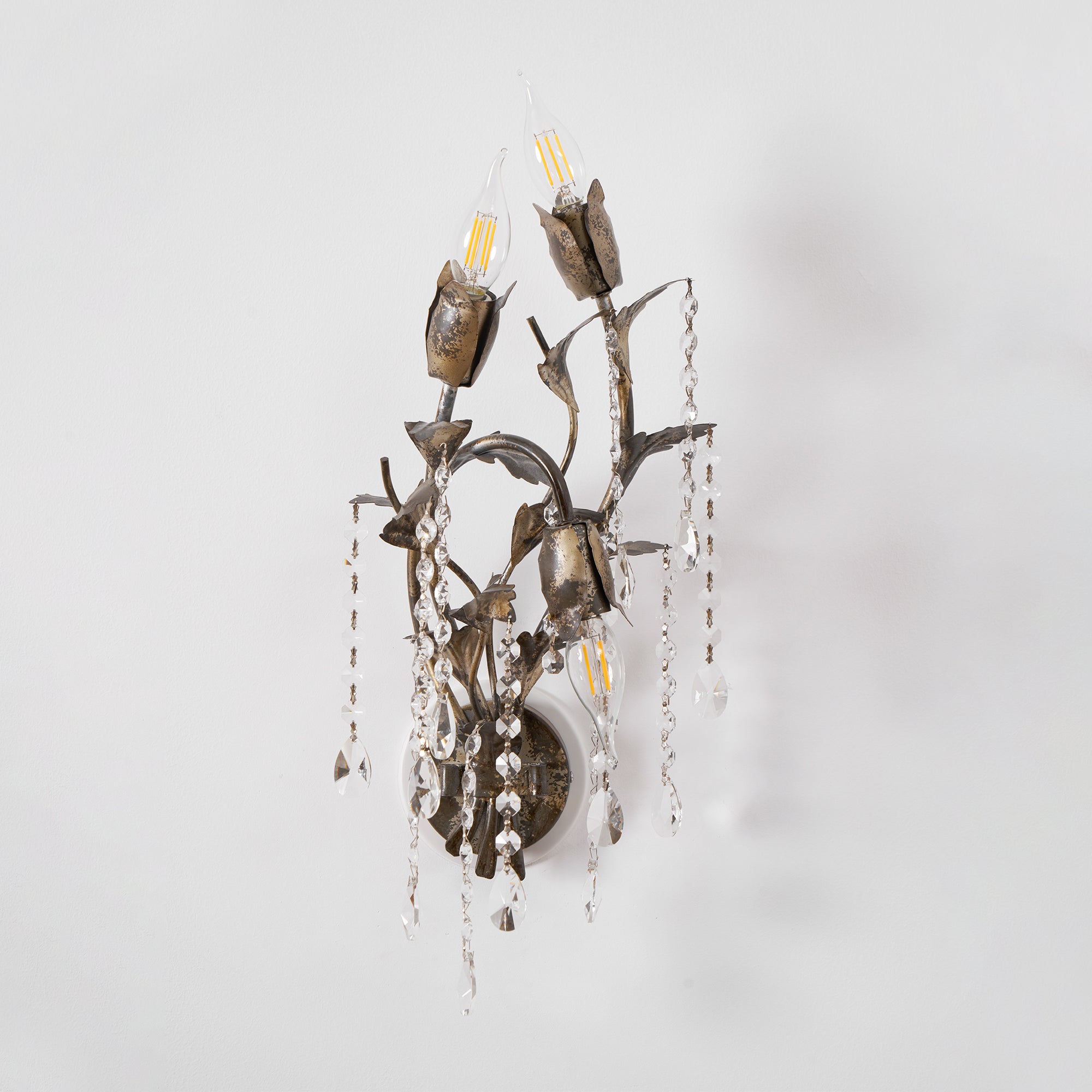 Otalara Individual Creativity Metal Crystal Wall Lamp - Lamp Copper