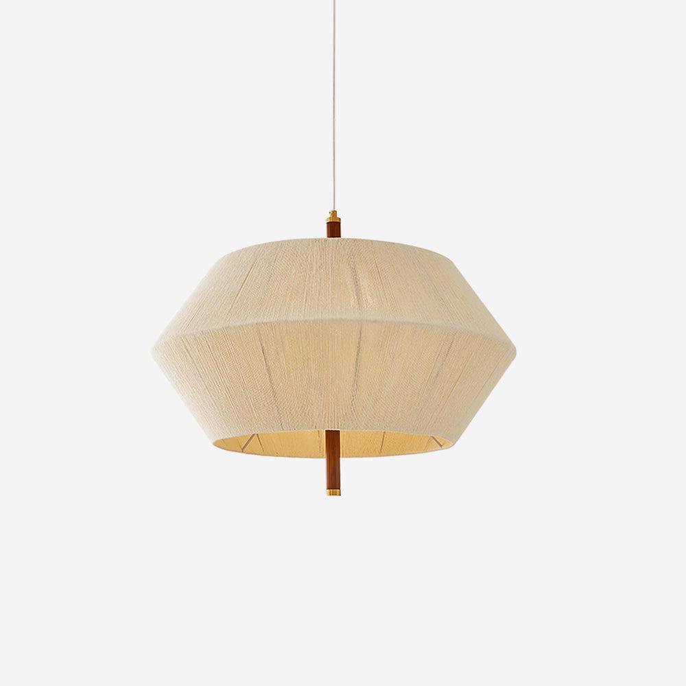 Pendant Lamp Cotton-Thread Shade Walnut Wood Natural - Letslighting