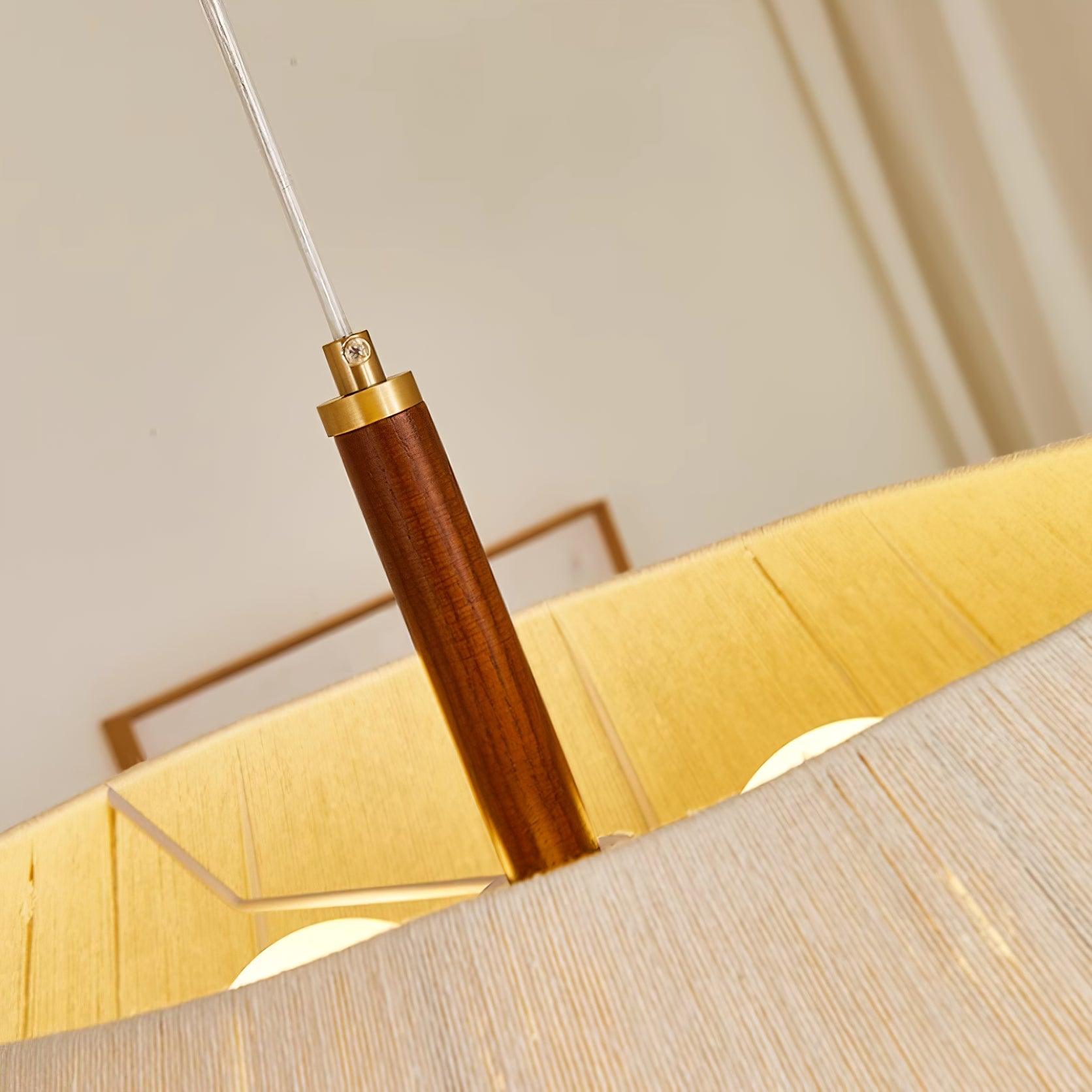 Pendant Lamp Cotton-Thread Shade Walnut Wood Natural - Letslighting
