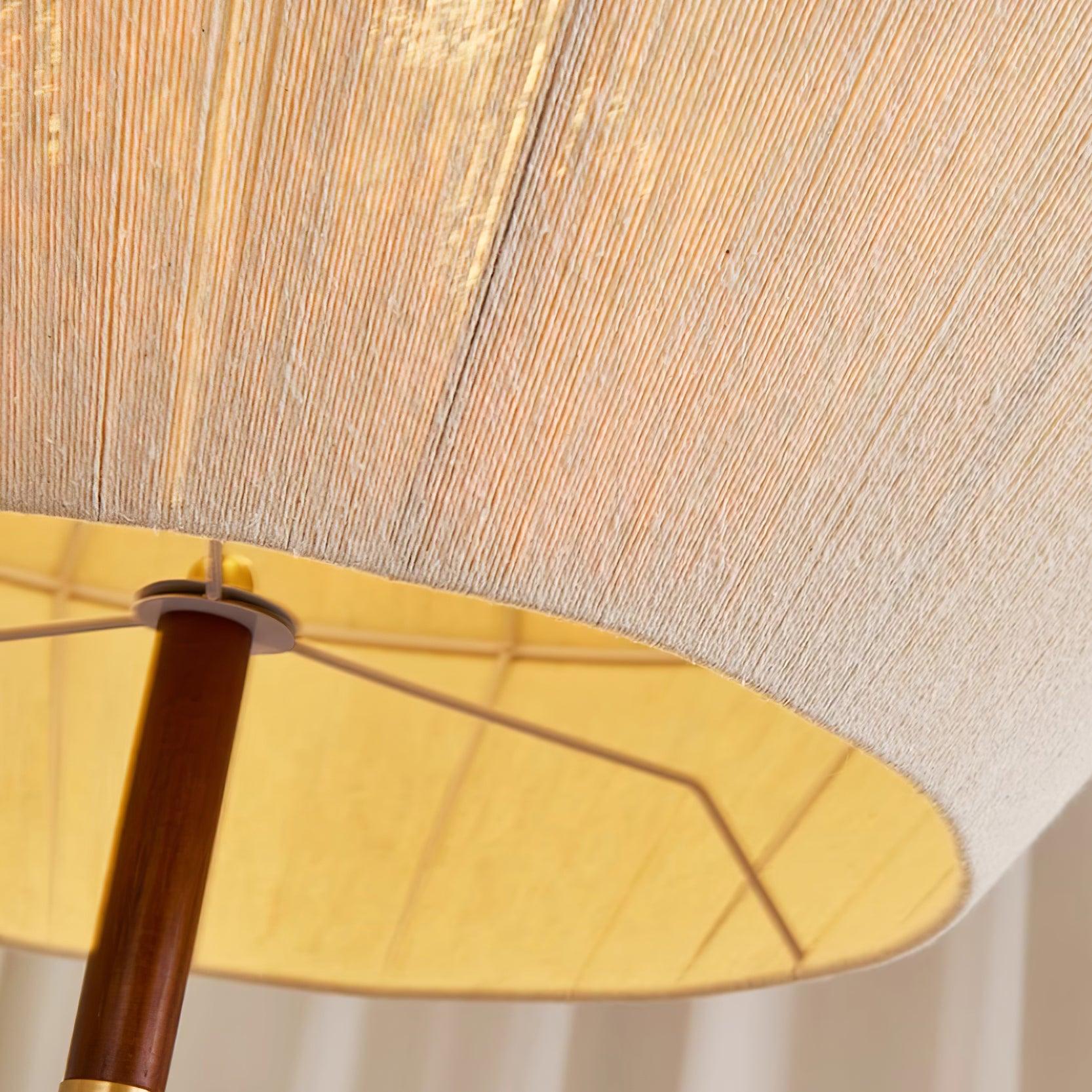 Pendant Lamp Cotton-Thread Shade Walnut Wood Natural - Letslighting