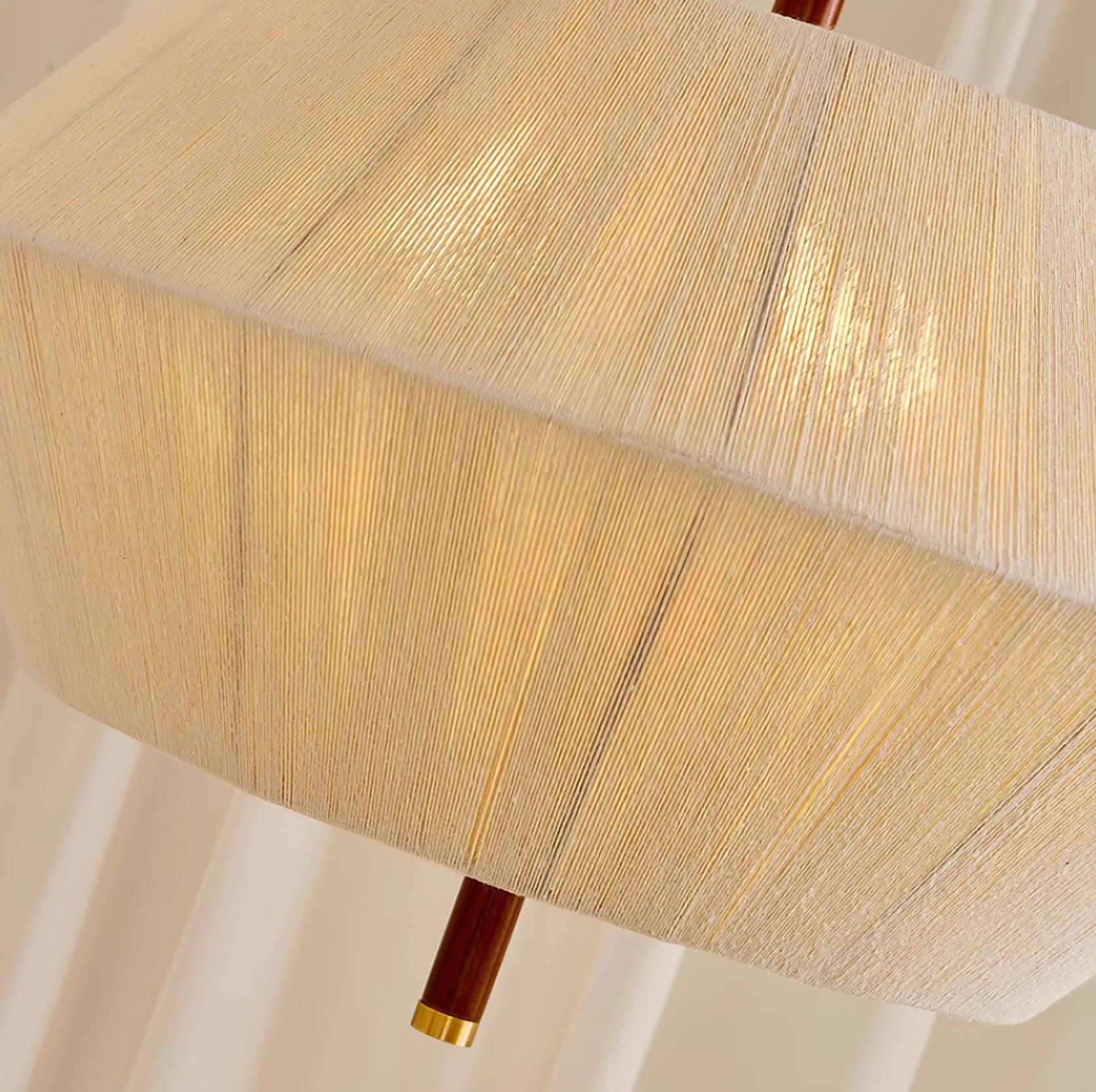 Pendant Lamp Cotton-Thread Shade Walnut Wood Natural - Letslighting