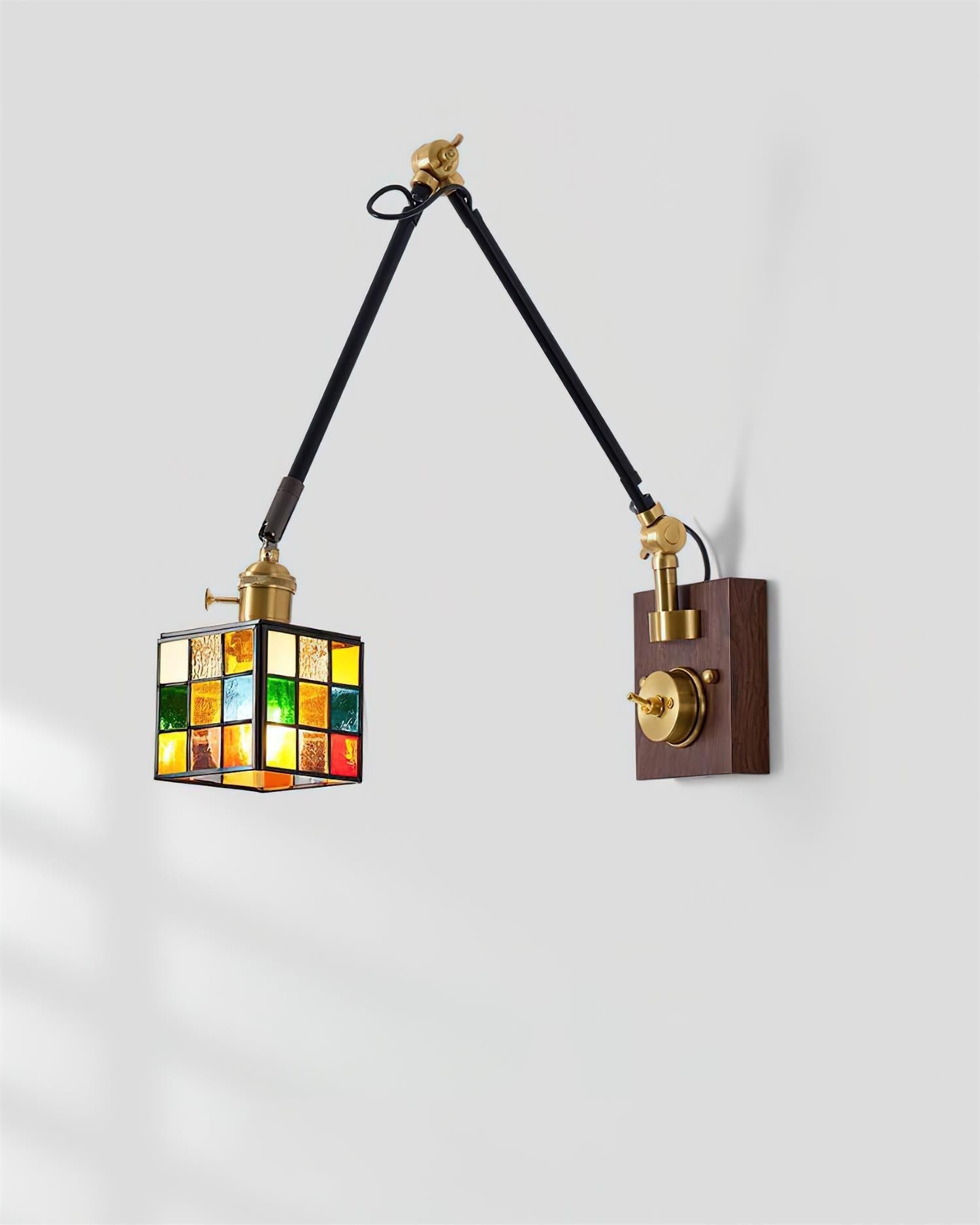 Tiffany Mosaic Wall Lamp Wood - Letslighting