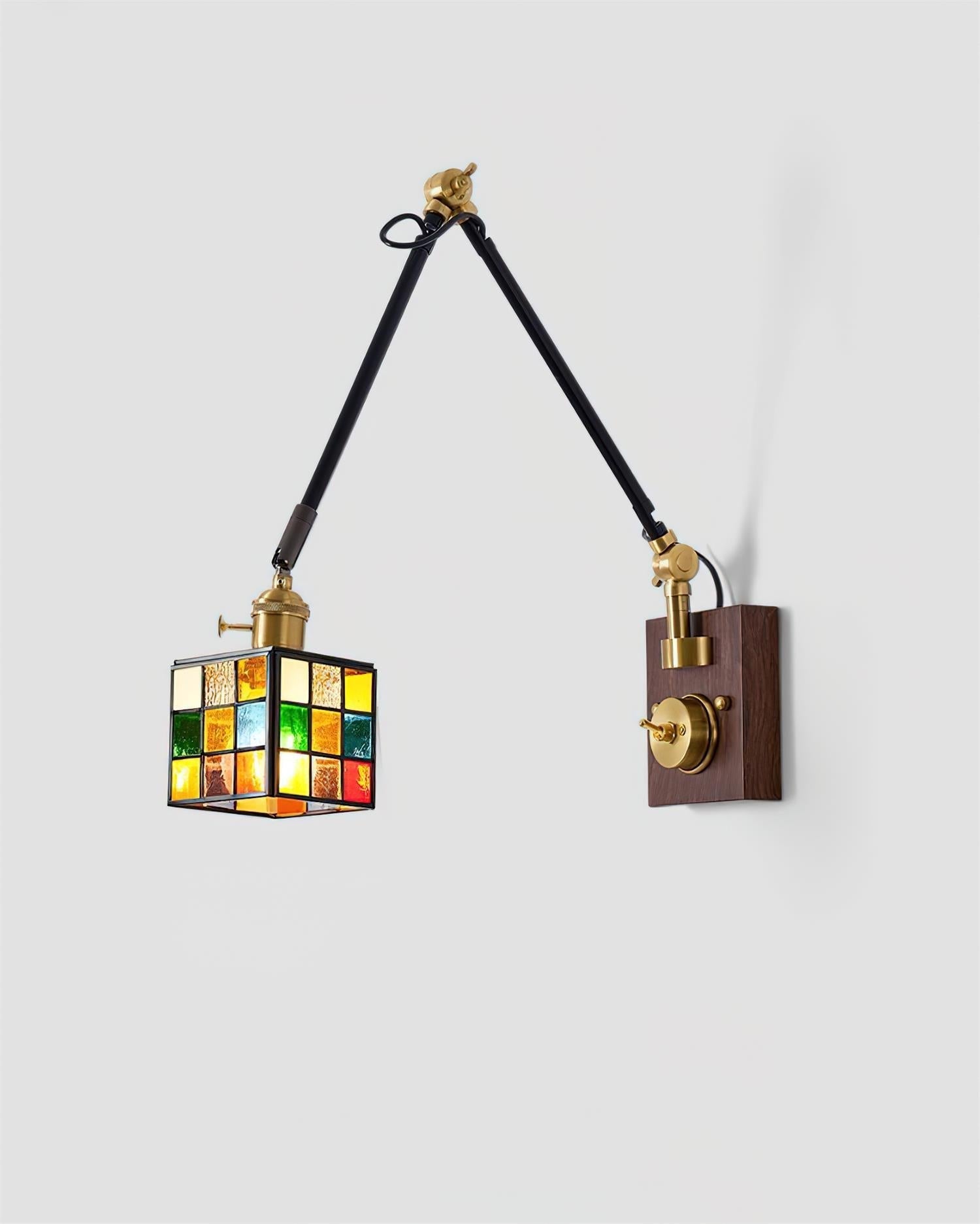 Tiffany Mosaic Wall Lamp Wood - Letslighting