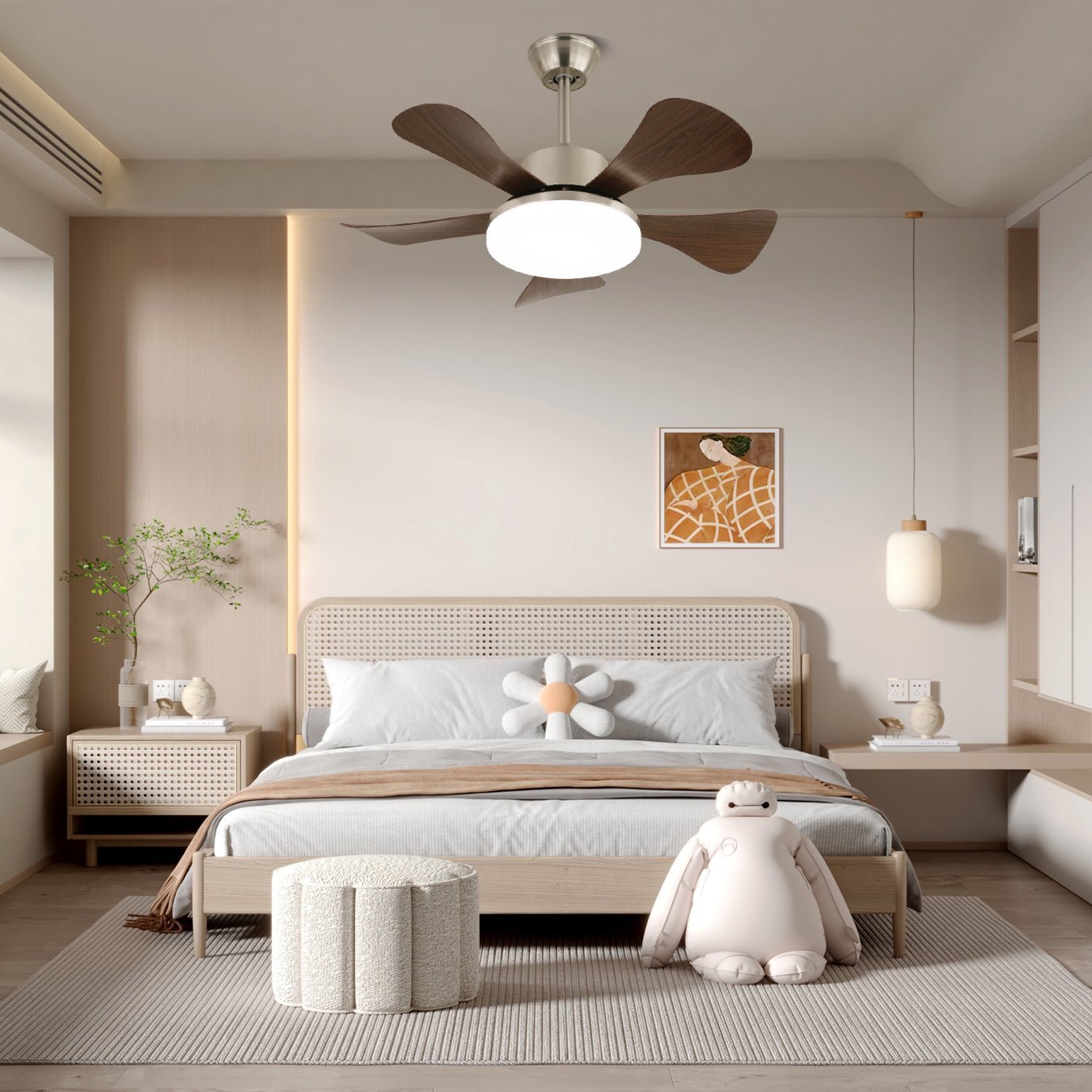 Plafonnier Ventilateur Moderne Aveline dans un environnement intérieur