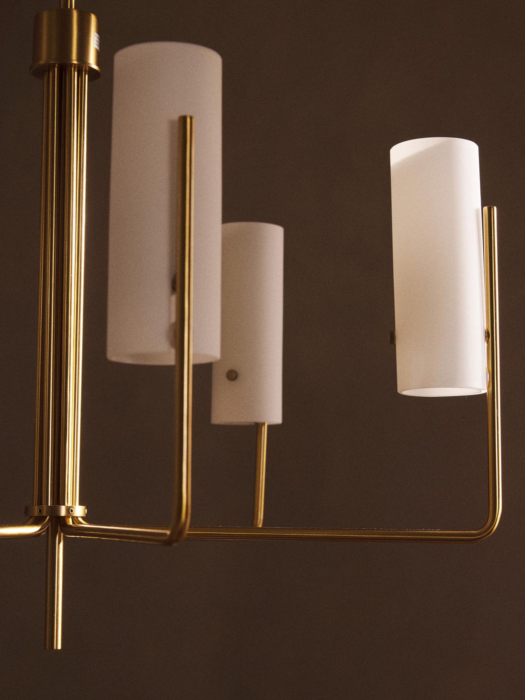 Ivraeus Lustre Vintage Industriel Laiton Verre - Neutralighting