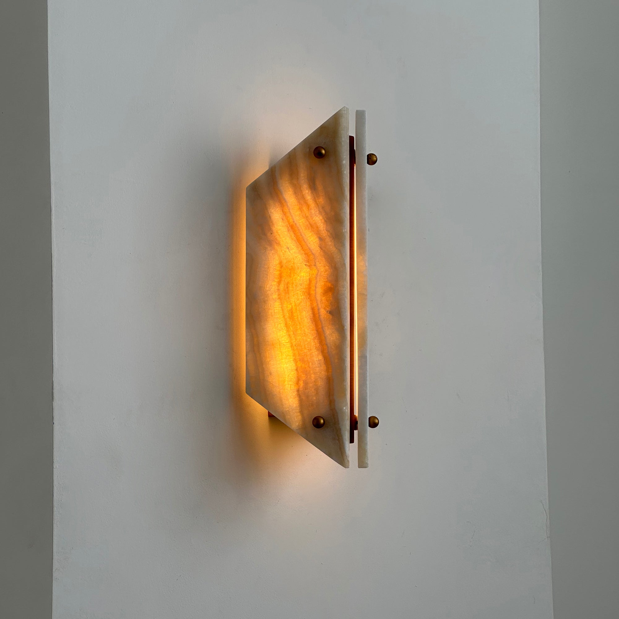 Elaeira Individual Creativity Stone Alabaster Wall Lamp - Lamp Copper