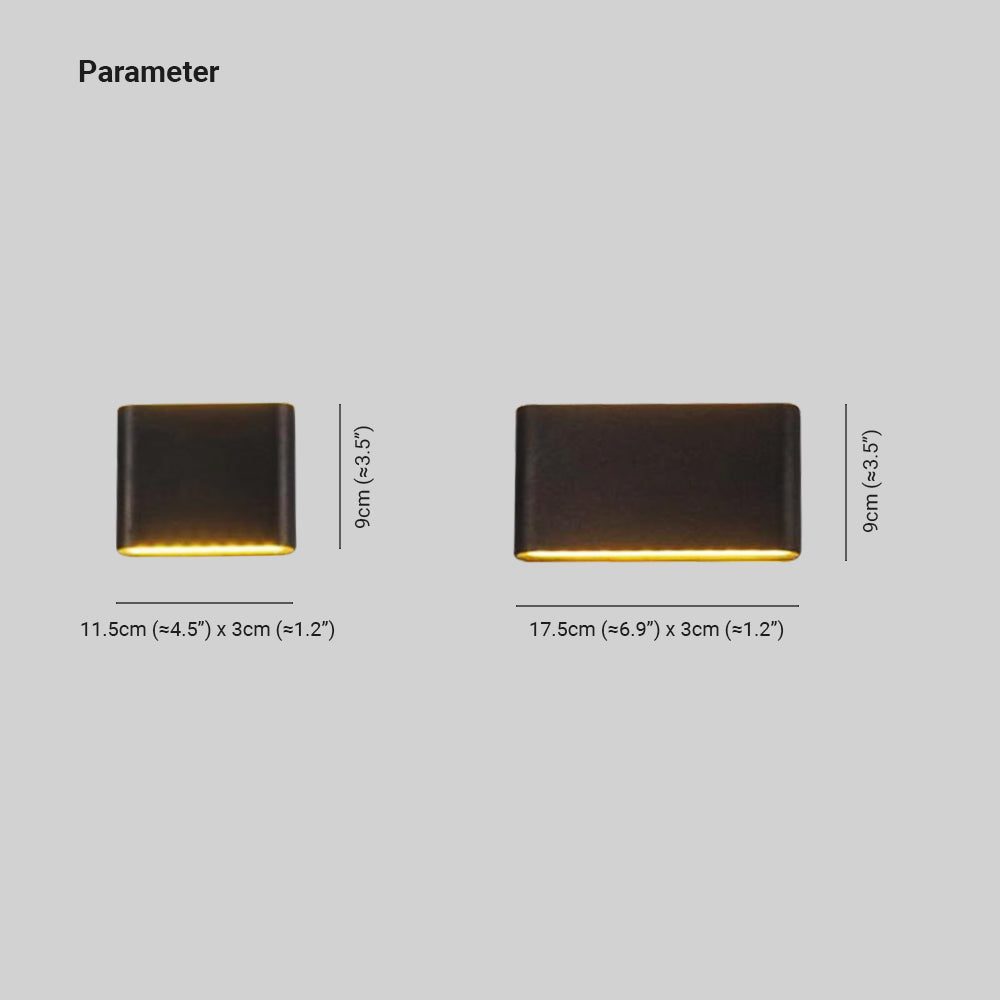 Ray Applique Murale LED Moderne Minimaliste, Noir/Blanc, Cour - Neutralighting