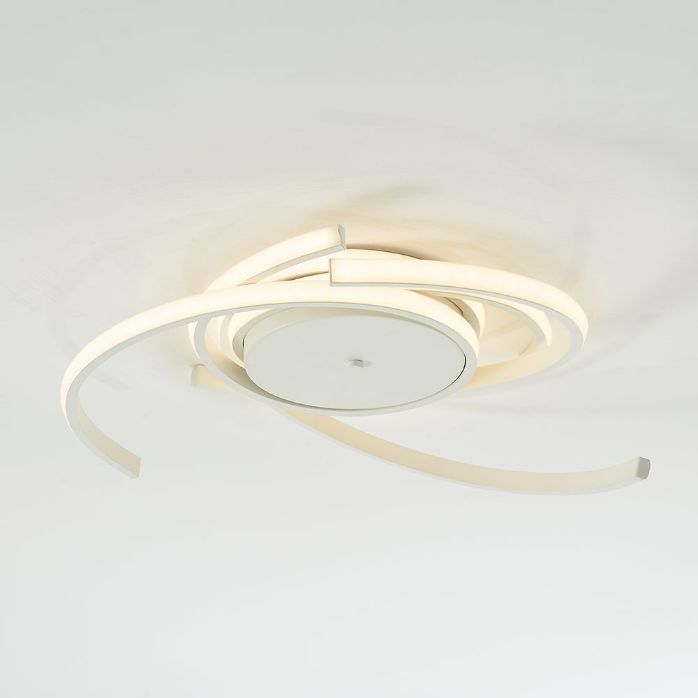 Arisha Plafonnier Arche Métal Moderne, Noir/Blanc, Salon - Neutralighting