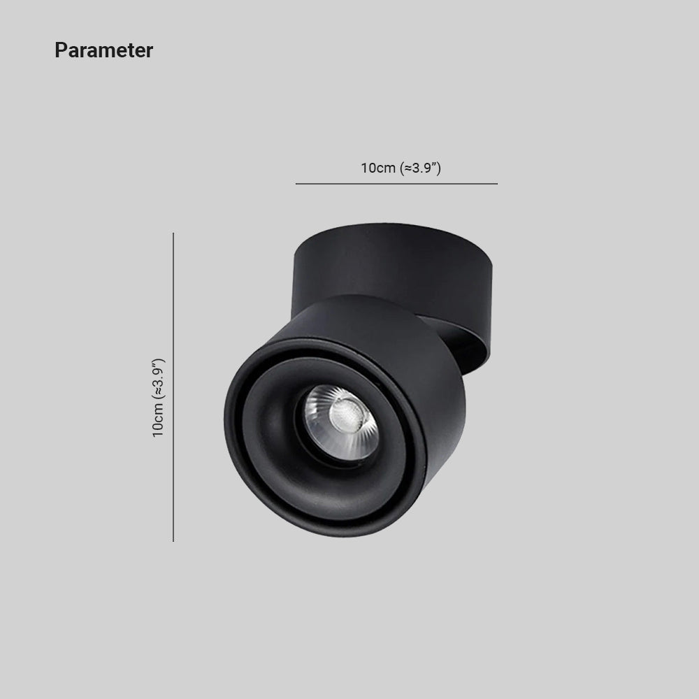 Arisha Plafonnier Rond Moderne, Métal, Blanc/Noir, Chambre - Neutralighting
