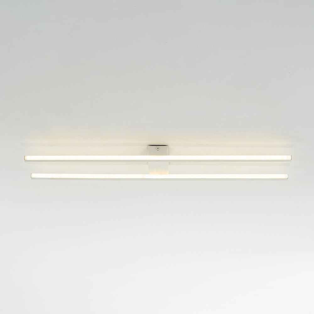 Ray Longue Linéaire Simple Plafonnier, Noir/Blanc/Or - Neutralighting