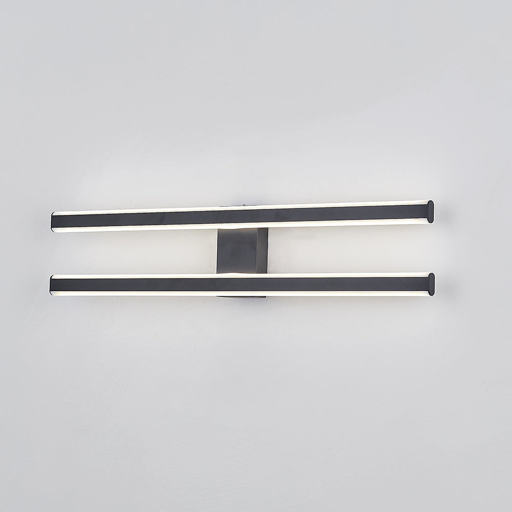 Ray Longue Linéaire Simple Plafonnier, Noir/Blanc/Or - Neutralighting