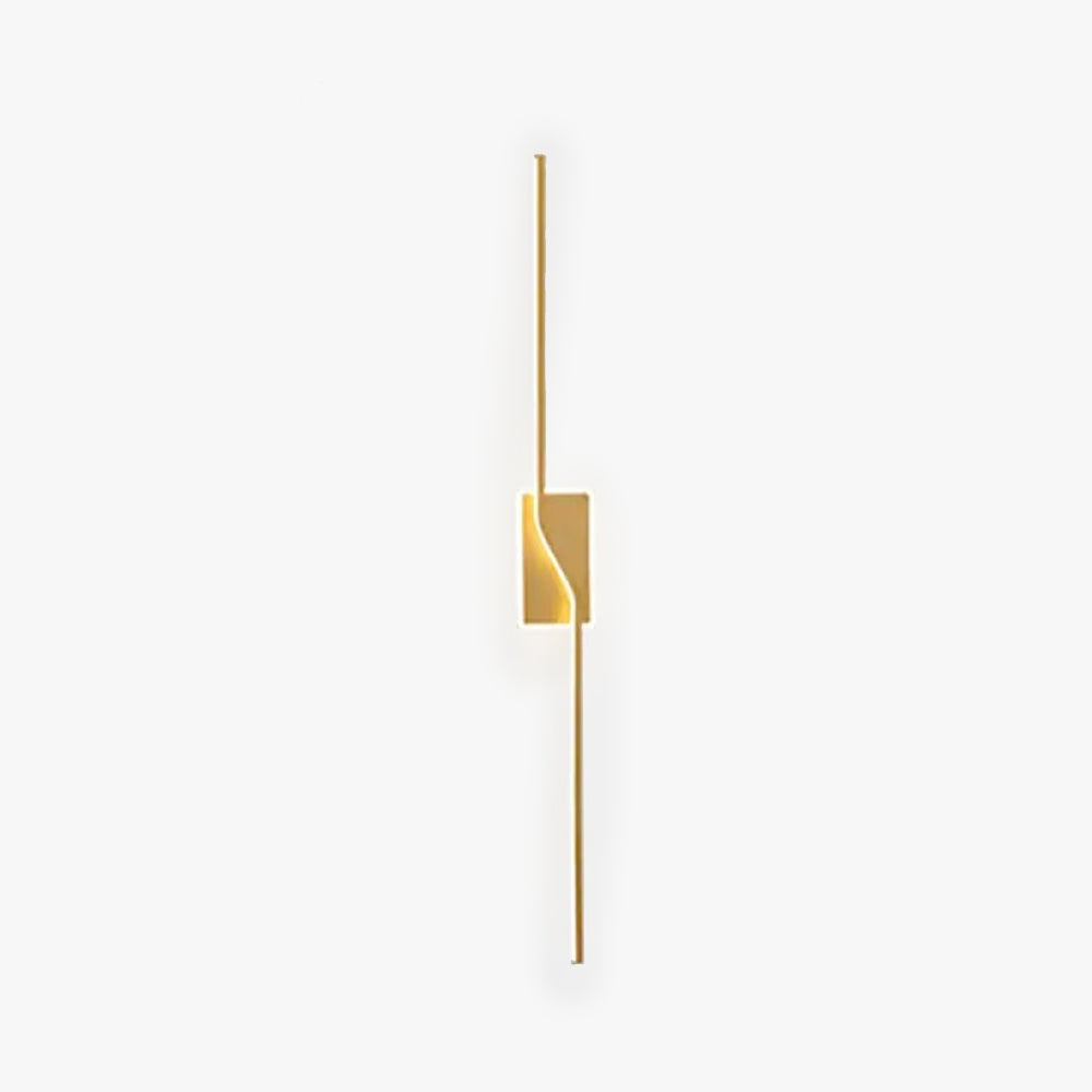 Arisha Applique Murale Linéaire Minimaliste, Métal, Or/Noir, Salle de Bain - Neutralighting