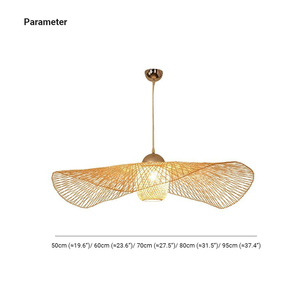 Ritta Suspension Rond Vintage, Bambou/Bois, Bois, Salon - Neutralighting