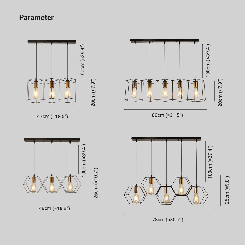 Arisha Suspension linéaire moderne pour le restaurant - Neutralighting