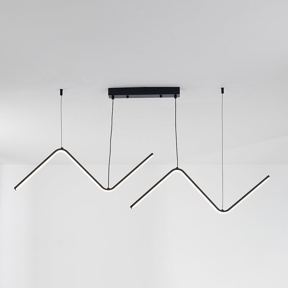 Arisha Lampe Suspendue Lustre LED Moderne, Métal, Noir/Or, Cuisine - Neutralighting