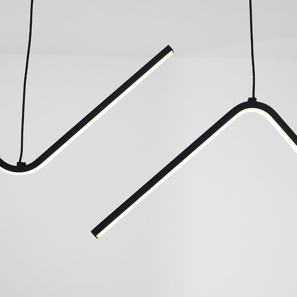 Arisha Lampe Suspendue Lustre LED Moderne, Métal, Noir/Or, Cuisine - Neutralighting