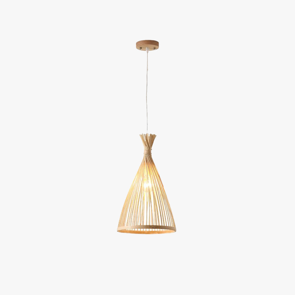 Ritta Suspension Cône Vintage, Bambo, Bois, Salon - Neutralighting
