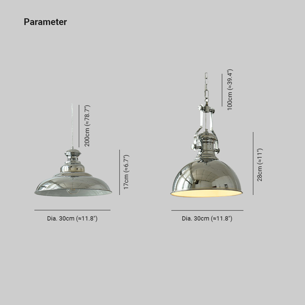 Silva Industriel LED Suspension Chromé Métal Salon/Chambre À Coucher - Neutralighting