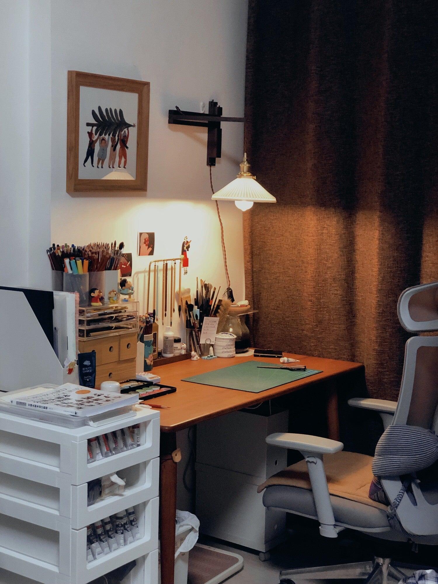 Lyphaia Nordic Art Telescopic Walnut Ceramic Wooden Wall Lamp - Neutralighting