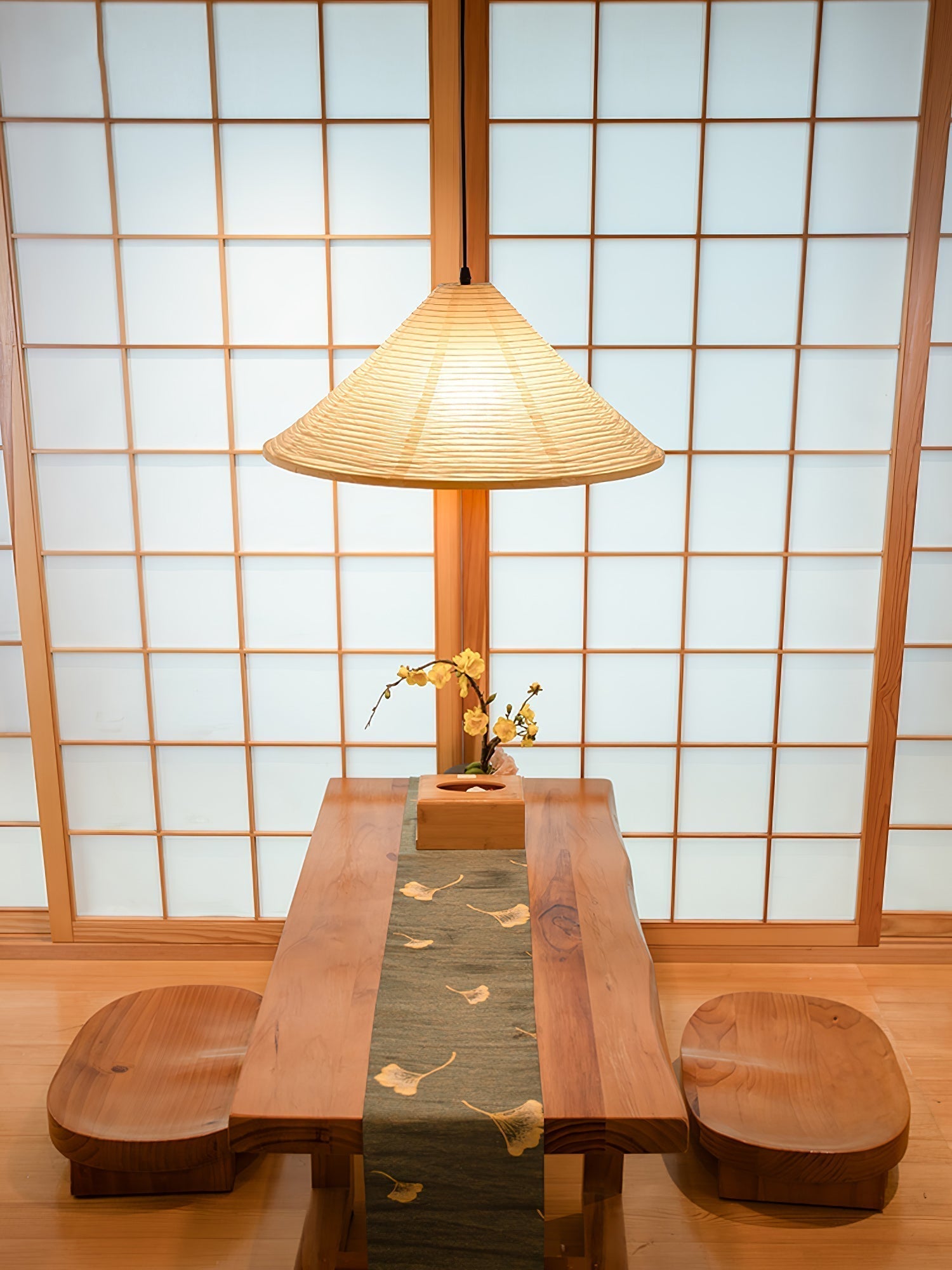 Washi Paper Pyramid Pendant Lamp - Blowlighting