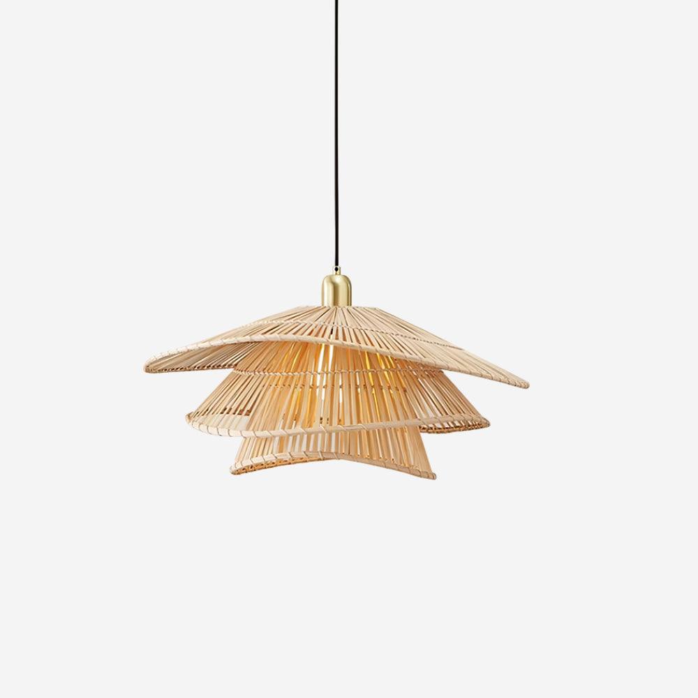 Weaver Pendant Lamp Woven Rattan Tiered - Letslighting