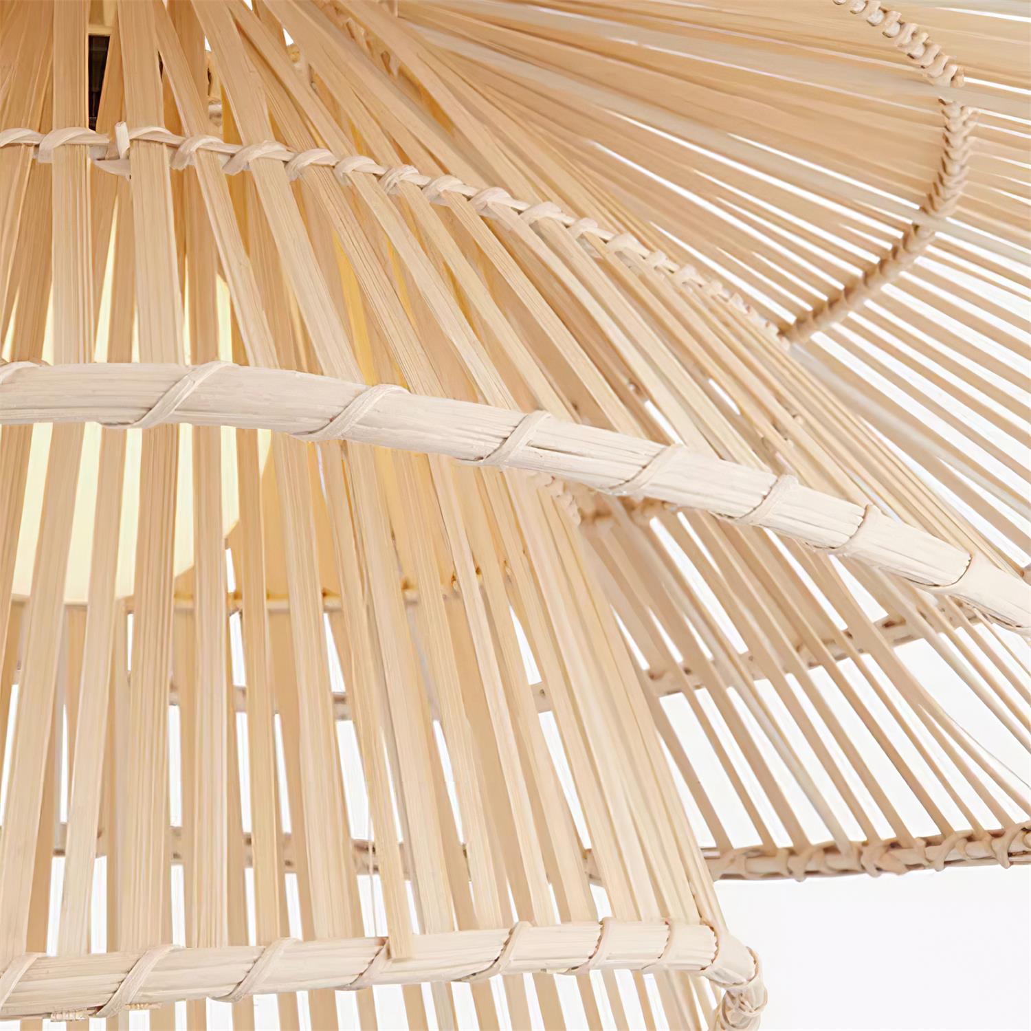 Weaver Pendant Lamp Woven Rattan Tiered - Letslighting