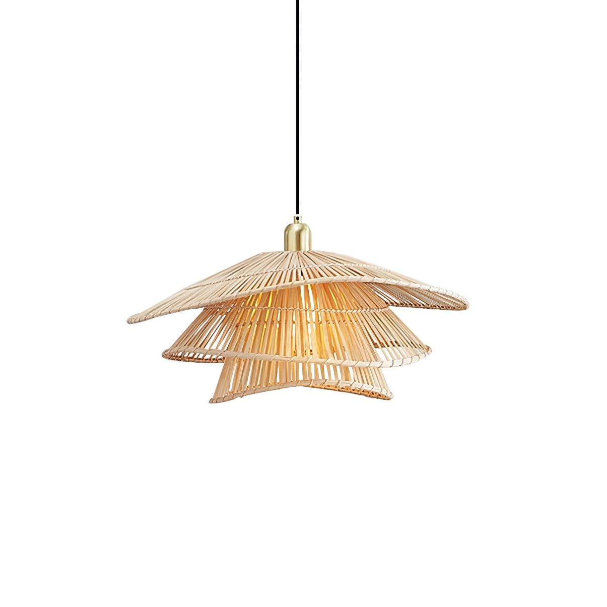 Weaver Pendant Lamp Woven Rattan Tiered - Letslighting