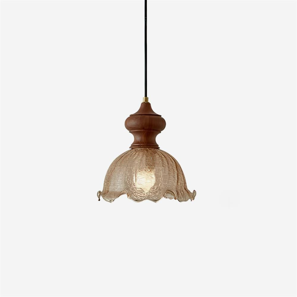 Weiana Pendant Lamp Glass Rippled Scalloped Vintage - Letslighting